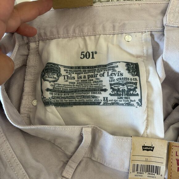 Levi's® Women's 501 Original High-Rise Jean Shorts Washed Lilac Size 33 - Picture 8 of 10